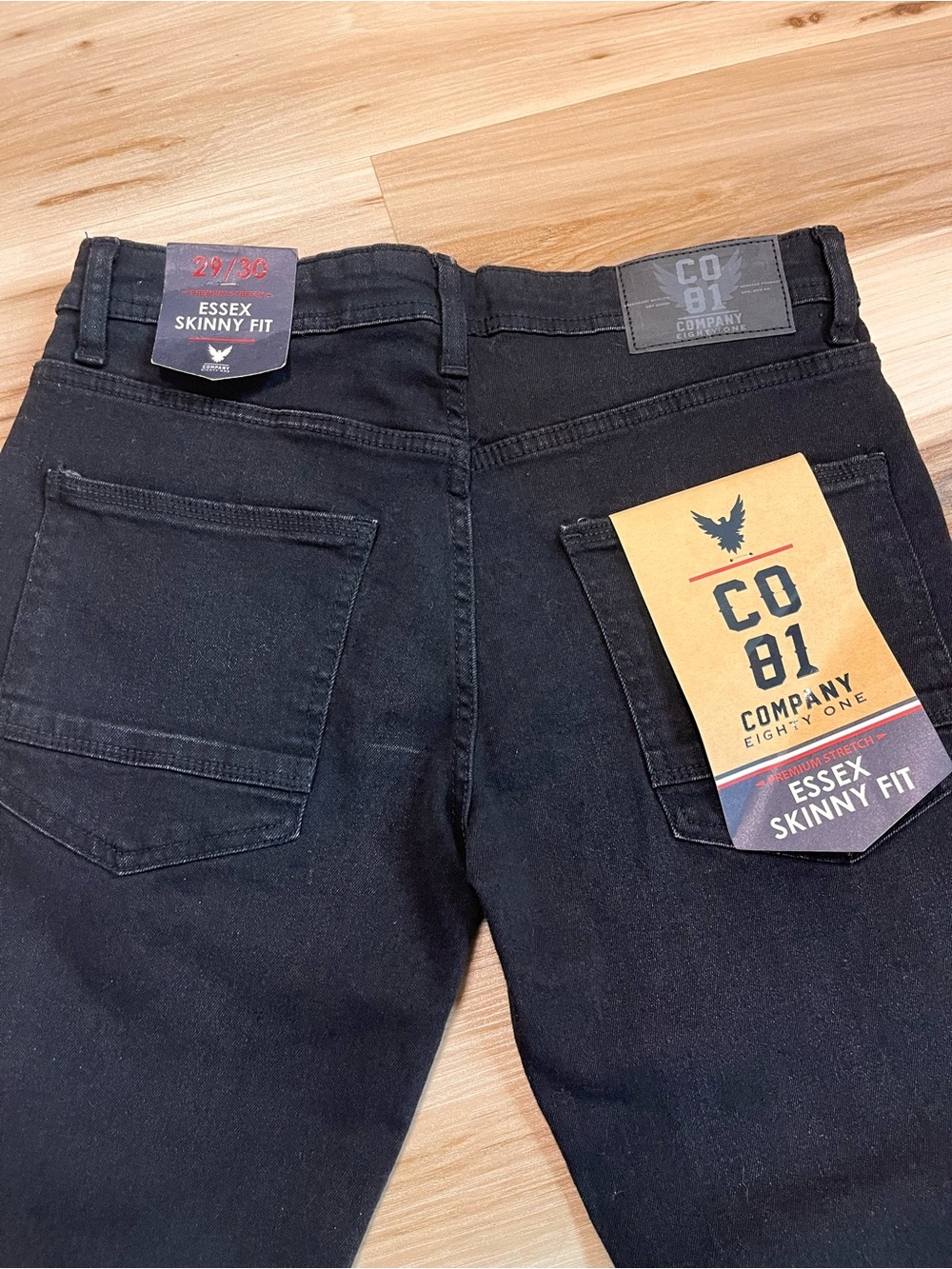 New Company 81 Men’s 29x30 Essex Skinny Fit Jeans Matte Black Denim Stretch NWT